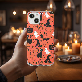 Niedlich Orange Pumpkin Ghost Halloween-Muster Case-Mate iPhone Hülle