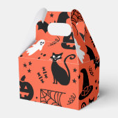 Niedlich Orange Pumpkin Ghost Halloween-Muster Geschenkschachtel (Rückseite)