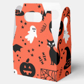 Niedlich Orange Pumpkin Ghost Halloween-Muster Geschenkschachtel (Geöffnet)