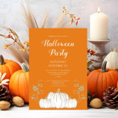 Niedlich Orange Pumpkin Halloween Cocktail Party Einladung