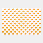 Niedlich Orange Pumpkin Halloween Pattern Geschenkpapier Set (Vorderseite 3)