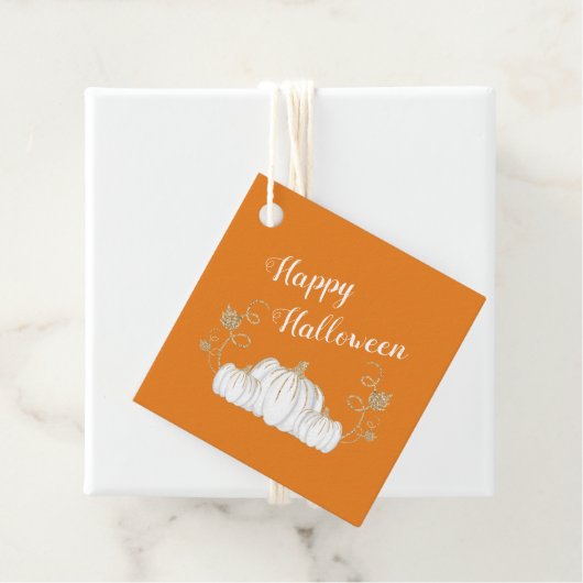 Niedlich Orange Pumpkin Happy Halloween Geschenkanhänger (Beispiel)