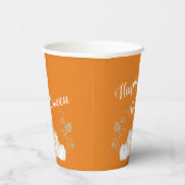 Niedlich Orange Pumpkin Happy Halloween Pappbecher (Rechts)