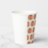 Niedlich Orange Pumpkin Pattern Pappbecher (Rechts)