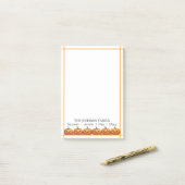 Niedlich Orange Pumpkins Fall Post-it Klebezettel (Auf Schreibtisch)