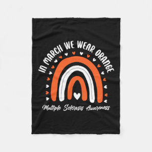 Niedlich Orange Ribbon Frau Warrior Multiple Skler Fleecedecke
