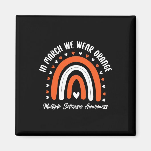Niedlich Orange Ribbon Frau Warrior Multiple Skler Magnet (Vorne)