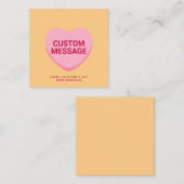 Niedlich orange-rosa Konversation Begleitkarte (Vorne/Hinten)