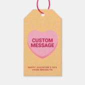 Niedlich orange-rosa Konversation Geschenkanhänger (Vorderseite)