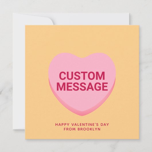 Niedlich orange-rosa Konversation Karte (Vorderseite)