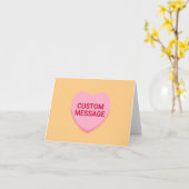 Niedlich orange-rosa Konversation Karte (Gelbe Blume)