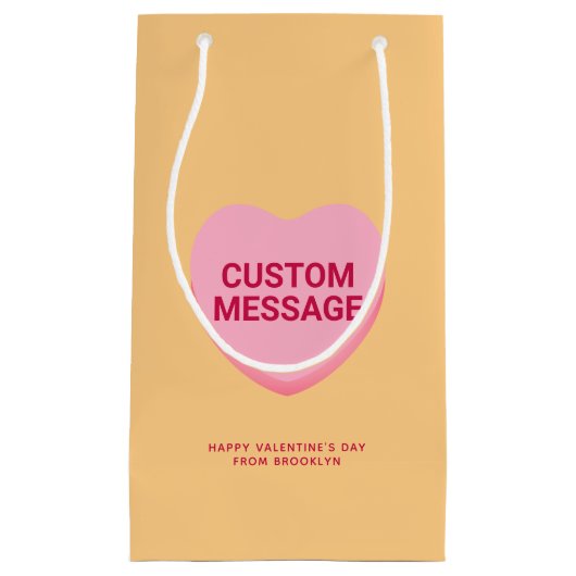 Niedlich orange-rosa Konversation Kleine Geschenktüte (Vorderseite)