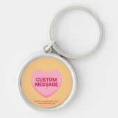 Niedlich orange-rosa Konversation Schlüsselanhänger (Vorne)