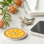 Niedlich Orange Slice Einfach Minimalistisch Mit M Schlüsselanhänger (Seite)