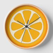 Niedlich Orange Slice Einfache Minimalistische Küc Uhr (Vorderseite)