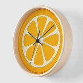 Niedlich Orange Slice Einfache Minimalistische Küc Uhr (Winkel)