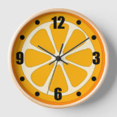Niedlich Orange Slice Einfache Minimalistische Küc Uhr (Vorderseite)