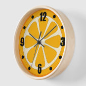 Niedlich Orange Slice Einfache Minimalistische Küc Uhr (Winkel)