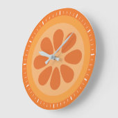 Niedlich Orange Slice Große Wanduhr (Winkel)