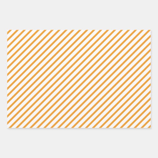 Niedlich Orange Snowman Christmas Tree Star Patter Geschenkpapier Set (Vorderseite 3)