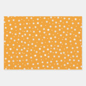 Niedlich Orange Snowman Christmas Tree Star Patter Geschenkpapier Set (Vorderseite 2)