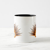 Niedlich Orange Spiny Sea Urchin Zweifarbige Tasse (Mittel)
