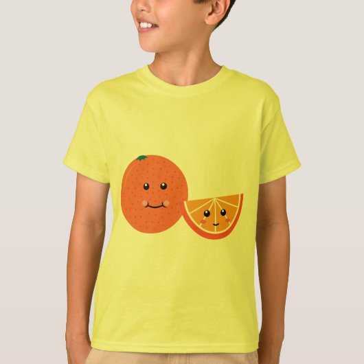 Niedlich Orange T-Shirt (Vorderseite)