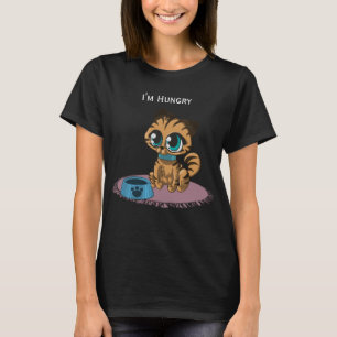 Niedlich Orange Tabby Cat Black T-Shirt