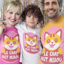 Niedlich Orange Tabby Cat Kitten spricht Französis