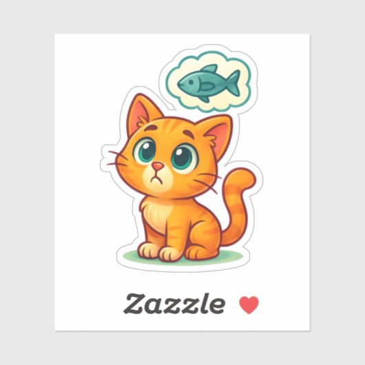 Niedlich Orange Tabby Kitten Die Sticker (Blatt)