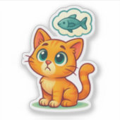 Niedlich Orange Tabby Kitten Die Sticker (Vorderseite)