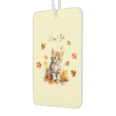Niedlich Orange Tabby Kitten in Herbstlauben Autolufterfrischer (Links)