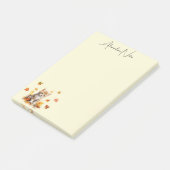 Niedlich Orange Tabby Kitten in Herbstlauben Post-it Klebezettel (angewinkelt)