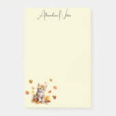 Niedlich Orange Tabby Kitten in Herbstlauben Post-it Klebezettel (Vorderseite)