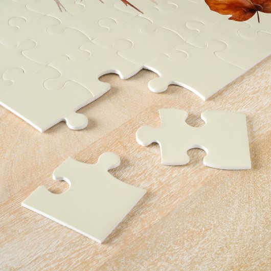 Niedlich Orange Tabby Kitten in Herbstlauben Puzzle (Seite)