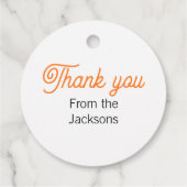 Niedlich Orange Tabby Kitten Vielen Dank Geschenkanhänger (Rückseite)