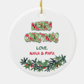 Niedlich Orange Tabby Kitten Weihnachtsfeier Keramik Ornament (Hinten)