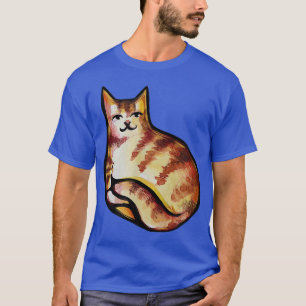 Niedlich Orange Tabby Kitty Cat Art Fun Katzenmutt T-Shirt