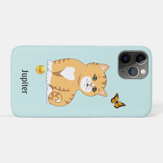 Niedlich Orange Tabby Kitty Cat Case-Mate iPhone Hülle (Rückseite (Horizontal))
