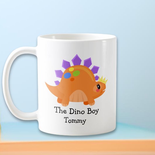Niedlich Orange The Dino Boy Kids' Kaffeetasse