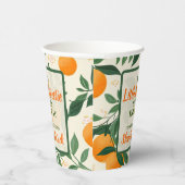 Niedlich Orange Theme Baby Dusche Pappbecher (Rechts)