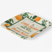 Niedlich Orange Theme Baby Dusche Pappteller (Gewinkelt)