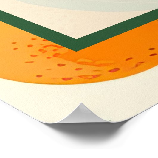 Niedlich Orange Theme Baby Dusche Poster (Ecke)