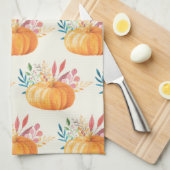 Niedlich Orange Watercolor Pumpkin Pattern Geschirrtuch (Viertel Falte)