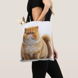 NIEDLICH ORANGE WEISS EXOTISCH KURZHAARER CARTOON TASCHE