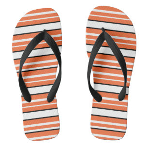 Niedlich-orange-weiße Streifen Badesandalen