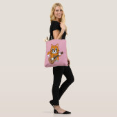 Niedlich Orange White Cat Gitarre spielen Cartoon Tasche (Am Model)