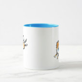 Niedlich Orange White Spitz Tasse (Zentrum)