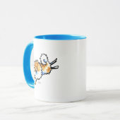 Niedlich Orange White Spitz Tasse (Vorderseite Links)