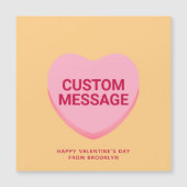 Niedlich orangefarbene, benutzerdefinierte Konvers Magnetkarte (Vorderseite)